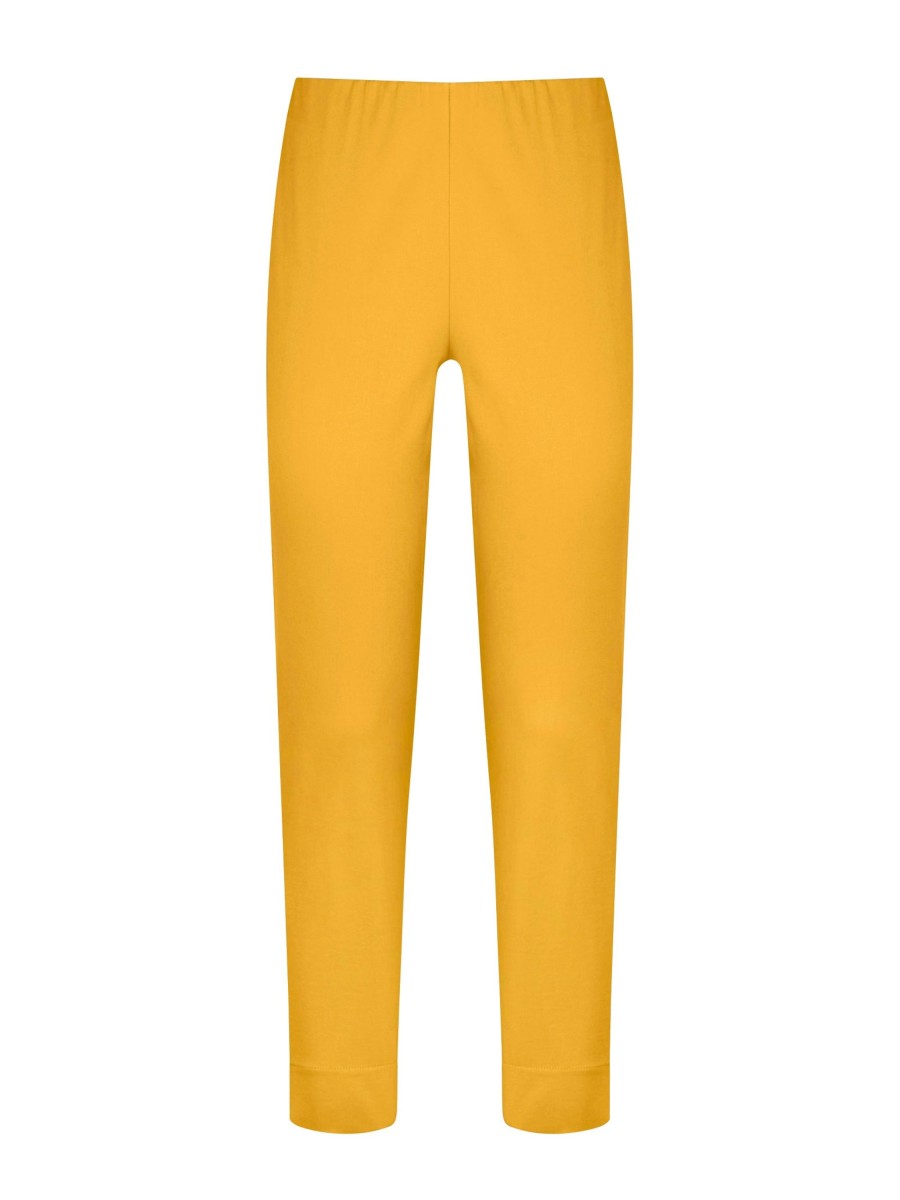 Pantaloni Capri | Ragno Pantalone A Sigaretta In Satin Power - Golden Spice