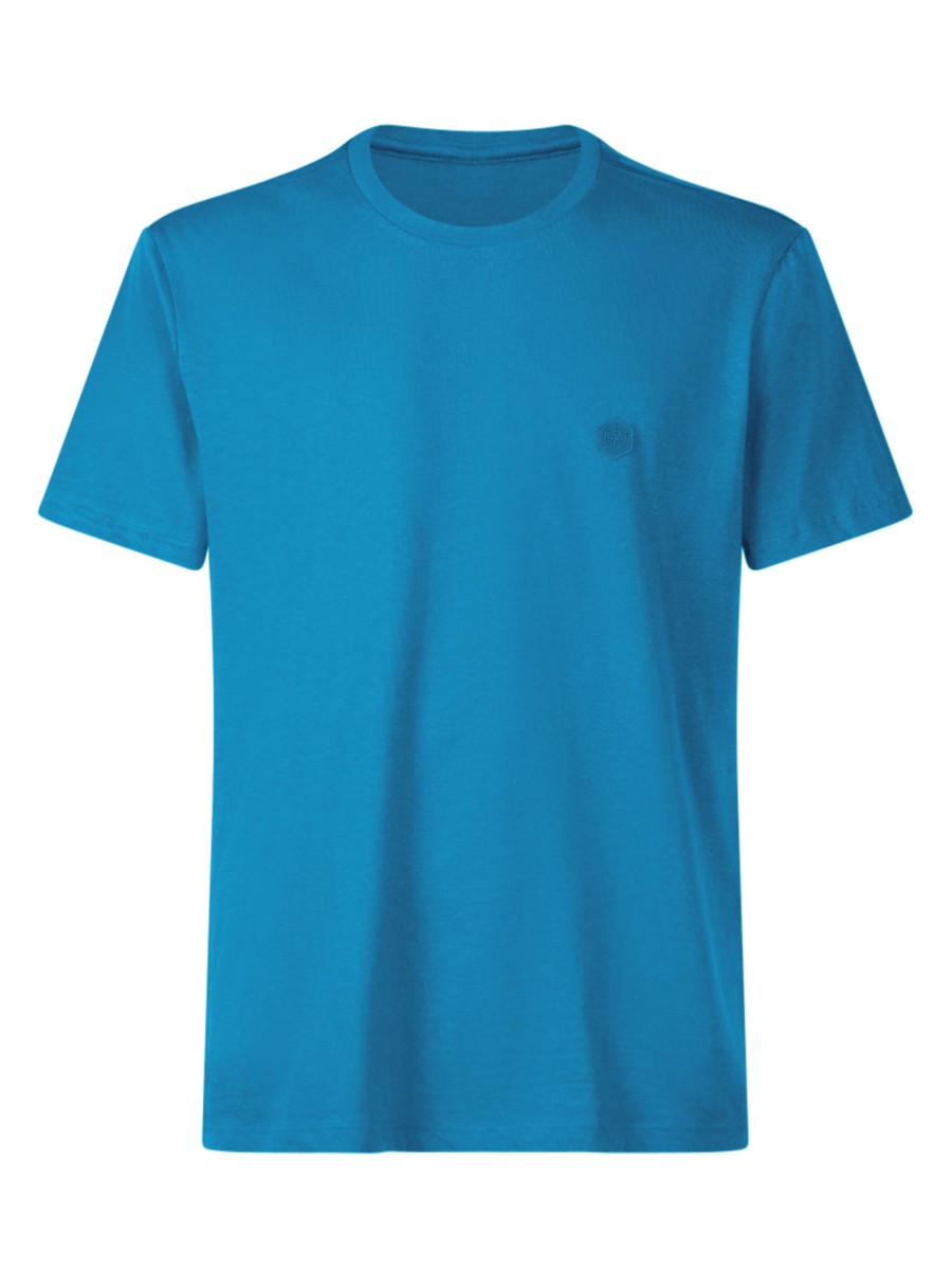 T-Shirt | Ragno T-Shirt Girocollo In Jersey Di Cotone - Ibiza Blue