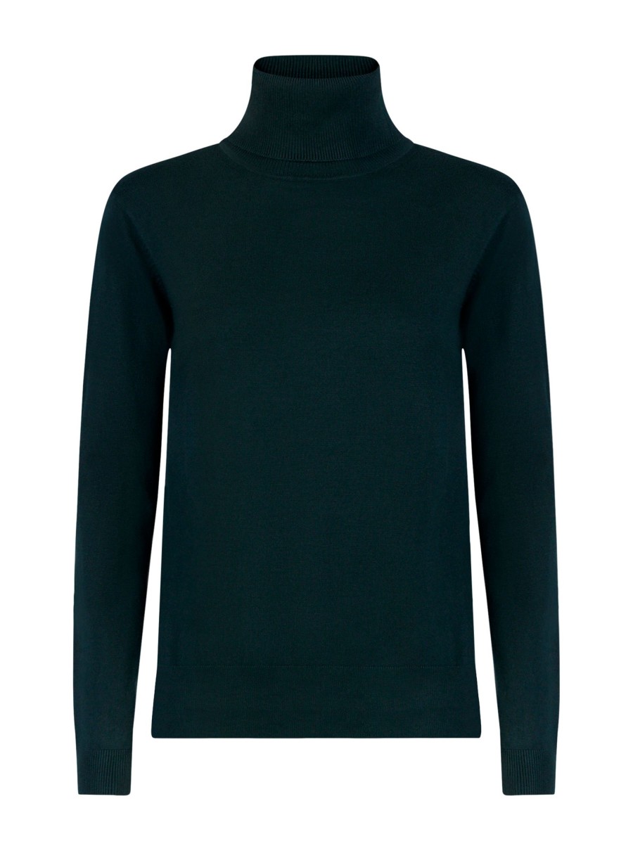 Dolcevita | Ragno Maglia Collo Roule In Filato Winter Basic - Scarab