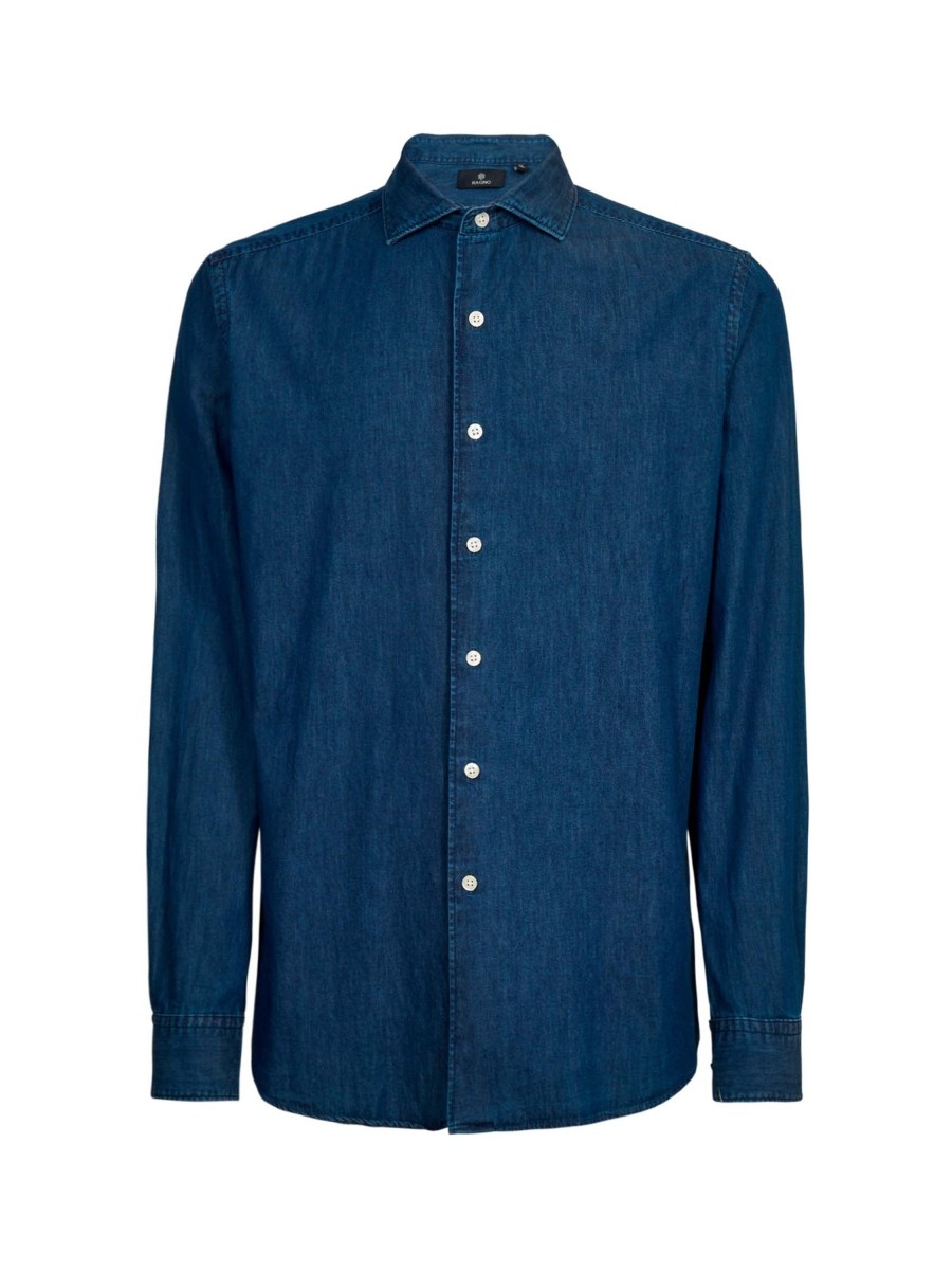 Camicie | Ragno Camicia Classica In Chambray Di Cotone - Denim