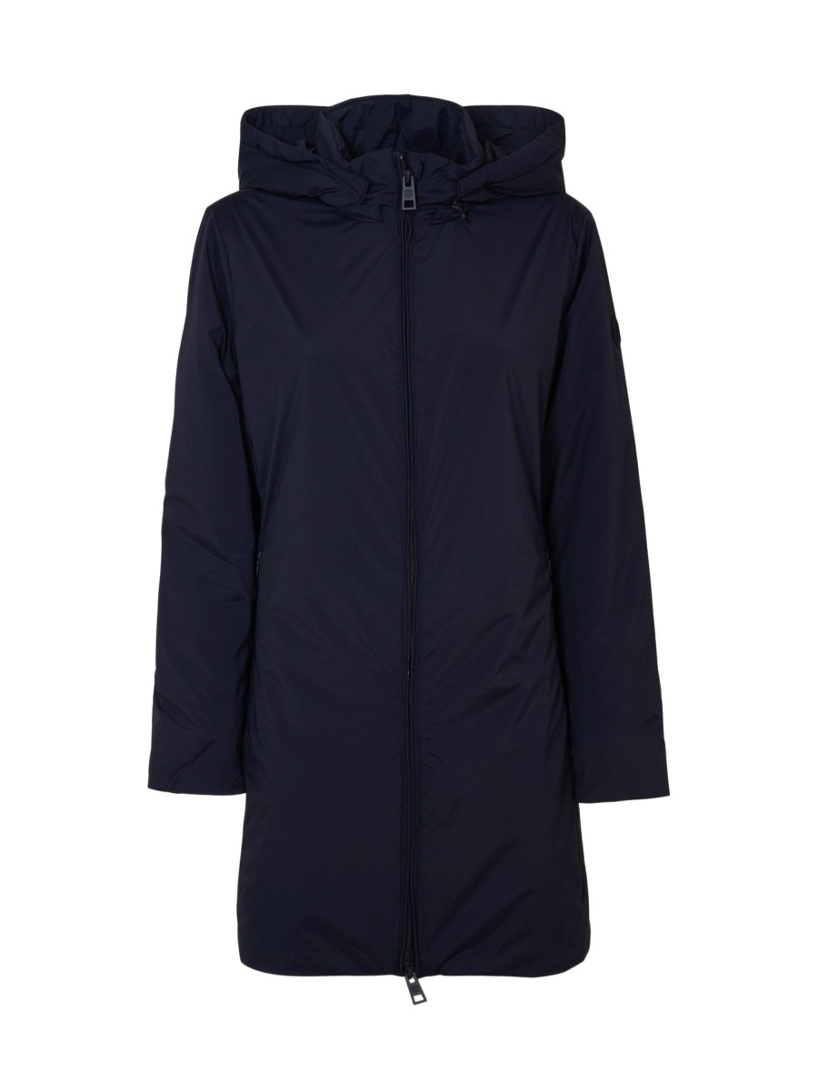 Piumerino | Ragno Piumerino - Parka Imbottito In Lana Con Cappuccio - Navy