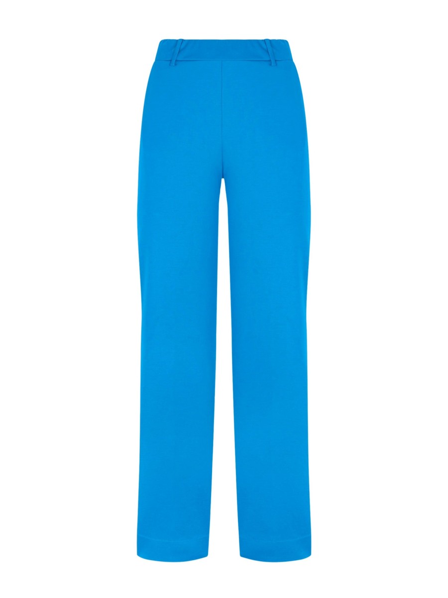 Tailleur Giacca E Pantaloni | Ragno Pantalone Dritto Con Tasche In Compact Light - Ibiza Blue