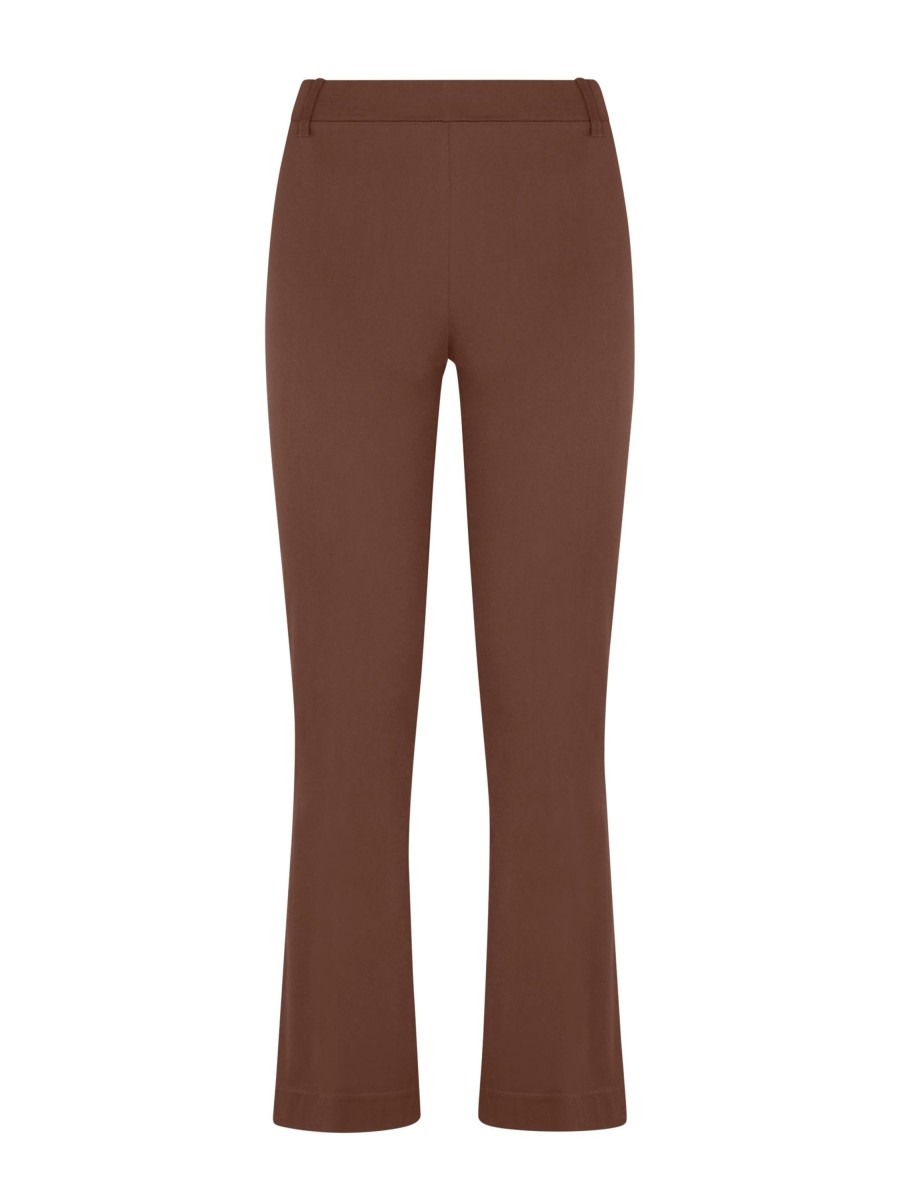 Tailleur Giacca E Pantaloni Eleganti | Ragno Pantalone Flare In Satin Power - Cappuccino