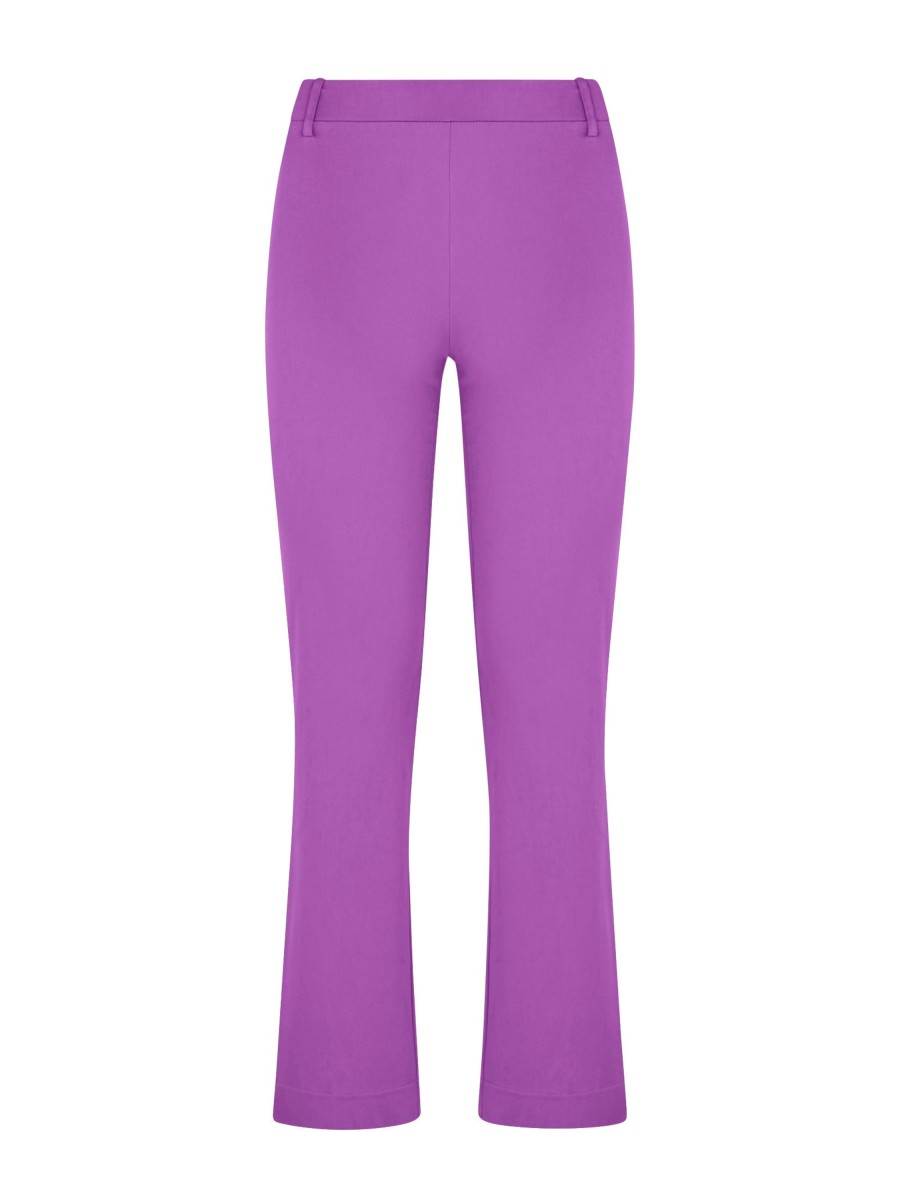 Pantaloni Flare | Ragno Pantalone Flare In Satin Power - Dewberry