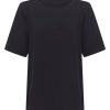 Bluse | Ragno Blusa A Manica Corta In Ecoseta - Nero