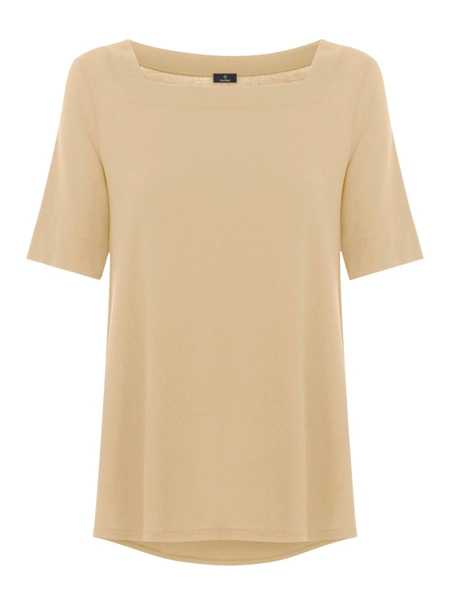 Maglie E Felpe | Ragno Maglietta Con Manica 3/4 In Jersey Di Viscosa Crepe - Irish Cream