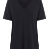 Magliette E T-Shirt | Ragno Maglietta Con Scollo A V In Ultralight - Nero