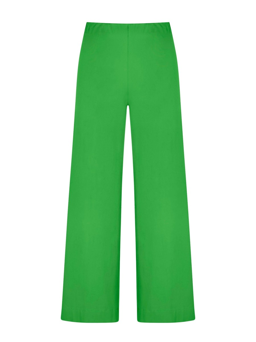 Tailleur Giacca E Pantaloni | Ragno Pantalone Ampio Alla Caviglia In Satin Power - Classic Green