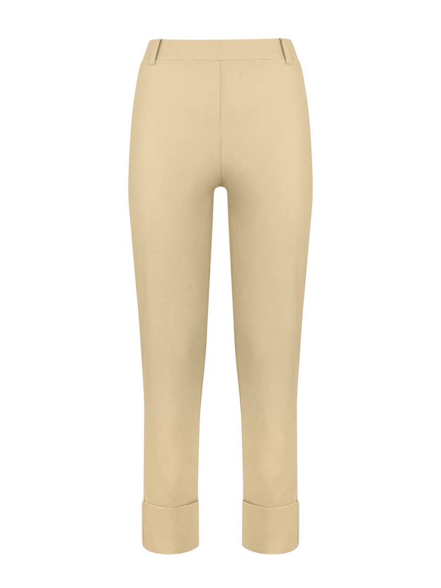 Pantaloni A Gamba Dritta | Ragno Pantalone Slim Dritto In Compact Light - Irish Cream