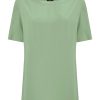 Magliette E T-Shirt | Ragno Maglietta Con Scollo A Barchetta In Viscosa Summer - Quiet Green