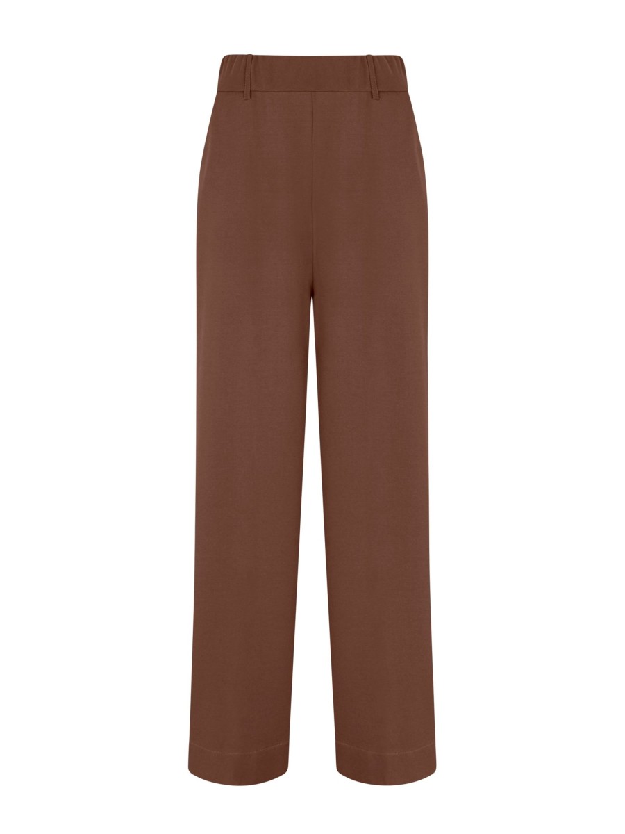 Tailleur Giacca E Pantaloni | Ragno Pantalone Ampio Alla Caviglia Con Tasche In Compact Light - Cappuccino