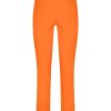 Pantaloni Capri | Ragno Pantalone Capri In Satin Power - Persimmon Orange