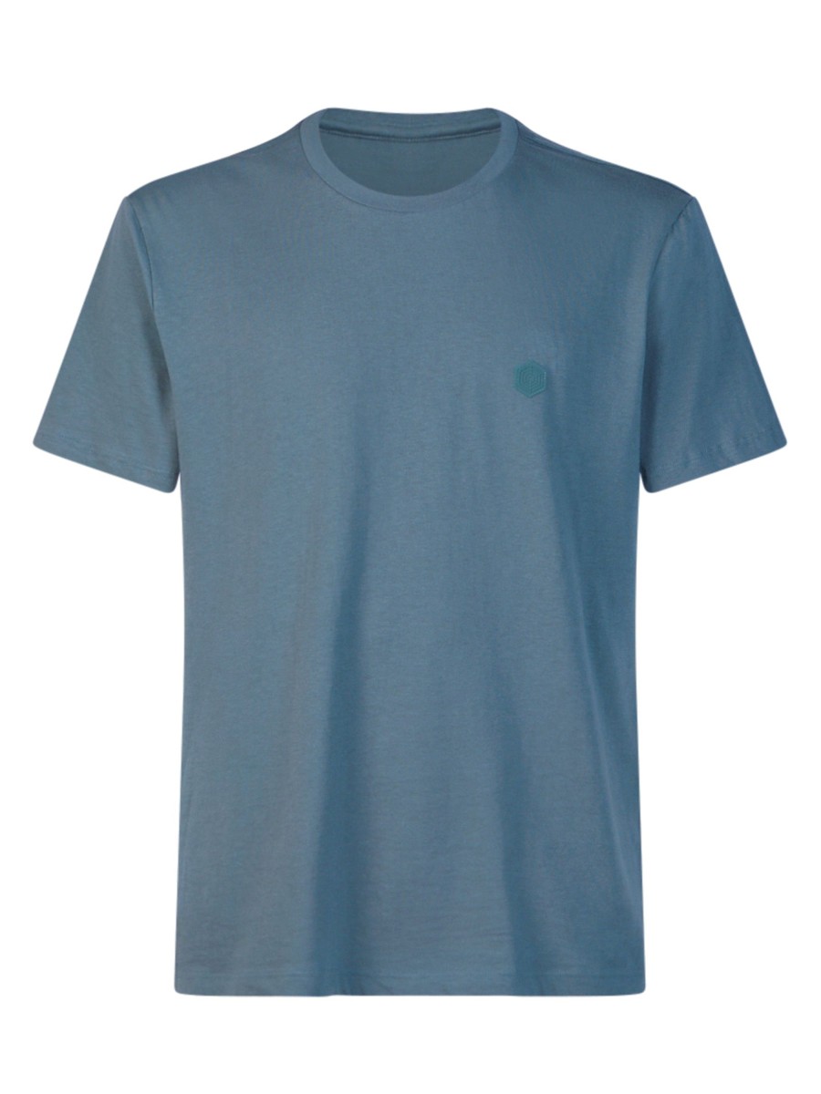 T-Shirt | Ragno T-Shirt Girocollo In Jersey Di Cotone - Coronet Blue