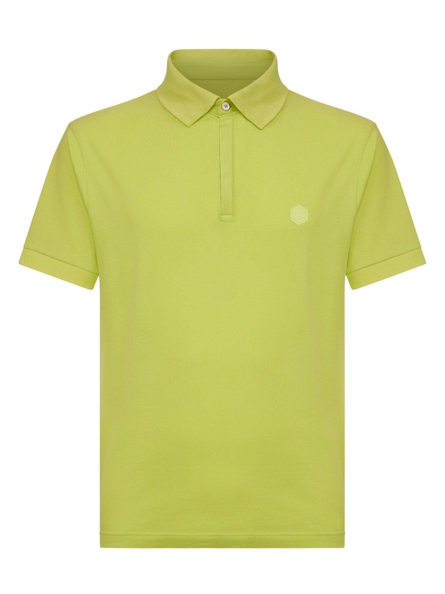 Polo | Ragno Polo In Eco Cotton Piquet Stretch - Evening Primrose