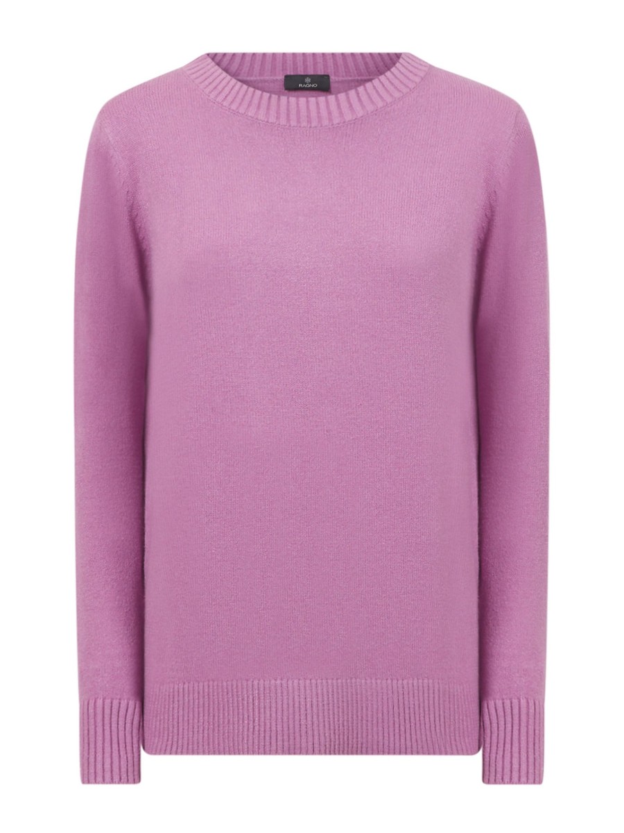 Pullover | Ragno Maglia Girocollo In Ecoviscosa - Mulberry