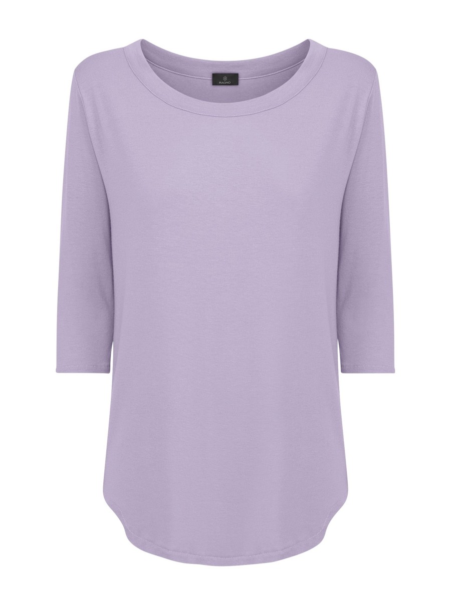 Magliette E T-Shirt | Ragno Maglietta Girocollo In Viscosa Summer - Orchid Petal