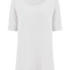 Magliette E T-Shirt | Ragno T-Shirt Girocollo Con Bottoni In Viscosa Summer - Bianco