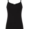 Top E Magliette | Ragno Thermo Cotton - Top In Caldo Cotone - Nero