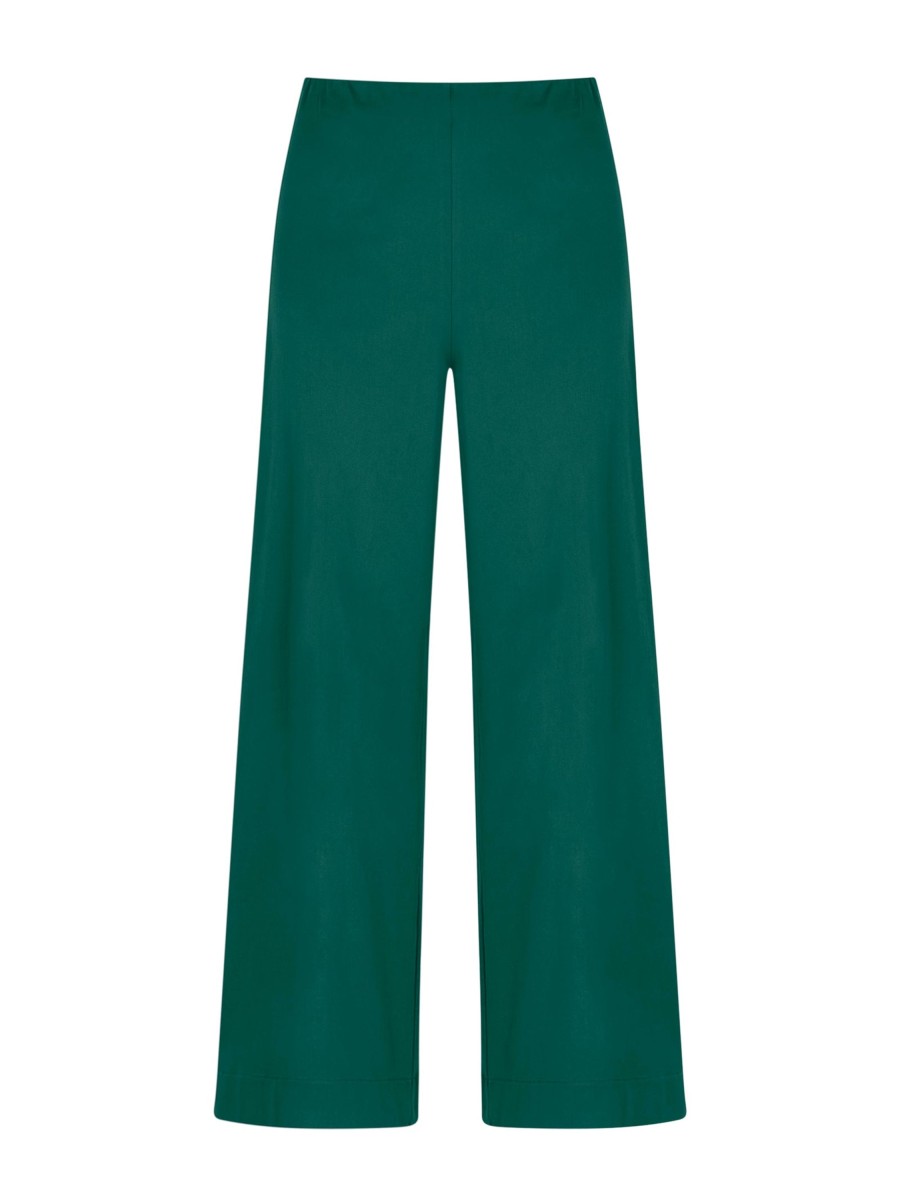 Tailleur Giacca E Pantaloni | Ragno Pantalone Ampio Alla Caviglia In Satin Power - Aventurine