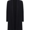 Maglie E Felpe | Ragno Cardigan Aperto In Jersey Di Viscosa Crepe - Nero