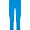 Pantaloni A Gamba Dritta | Ragno Pantalone Slim Dritto In Compact Light - Ibiza Blue