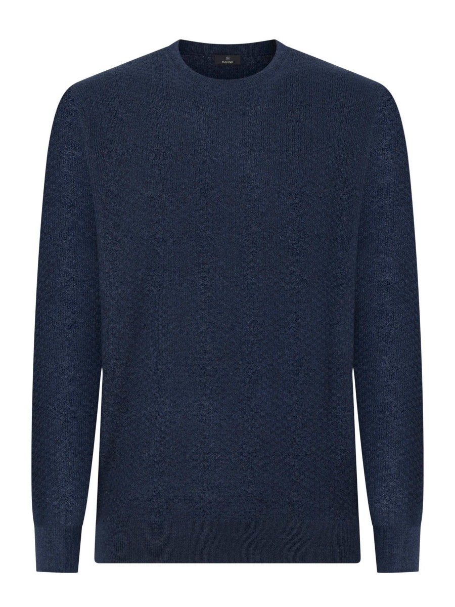 Pullover | Ragno Pull Girocollo In Filato Sport Wool - Aviazione