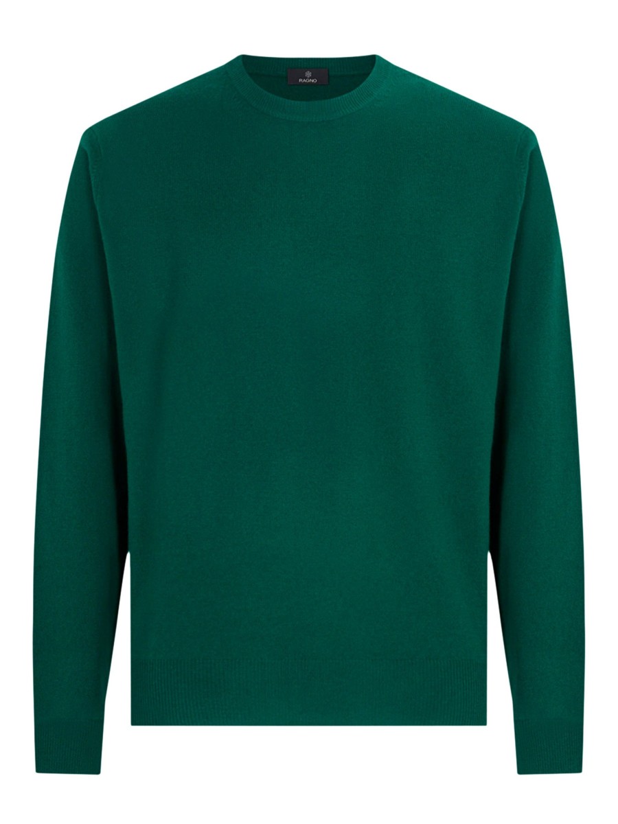 Pullover | Ragno Maglia Girocollo In Tessuto Cashmerino - Green Jacket