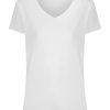 Magliette E T-Shirt | Ragno Maglietta Con Scollo A V In Slub Jersey Di Cotone - Bianco