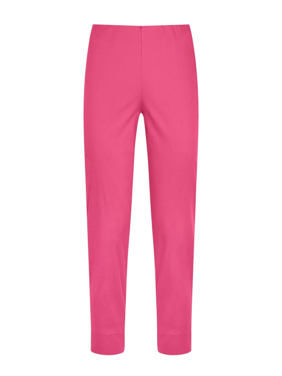 Pantaloni Capri | Ragno Pantalone A Sigaretta In Satin Power - Hot Pink