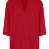 Bluse | Ragno Blusa Con Scollo A V In Ecoseta - Salsa