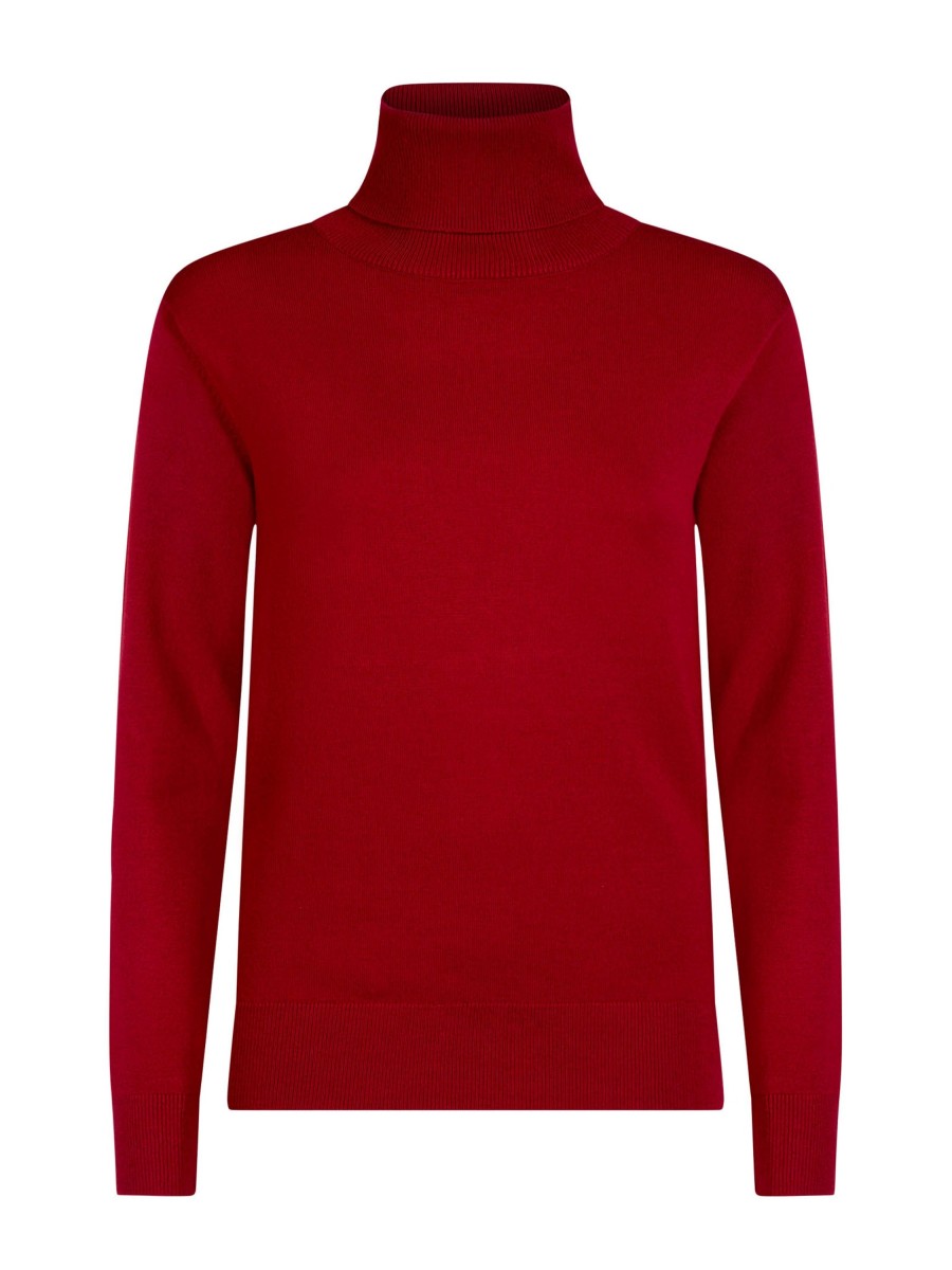 Dolcevita | Ragno Maglia Collo Roule In Filato Winter Basic - Tibetan Red