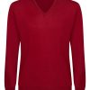 Scollo A V | Ragno Maglia Scollo A V In Merino 2.0 - Tibetan Red