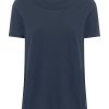 Magliette E T-Shirt | Ragno Maglietta Girocollo In Slub Jersey Di Cotone - Bleu