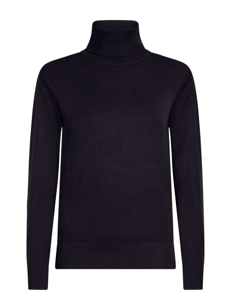 Dolcevita | Ragno Maglia Collo Roule In Filato Winter Basic - Nero