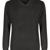 Scollo A V | Ragno Pull Scollo A V In Filato Winter Basic - Antracite Mel.