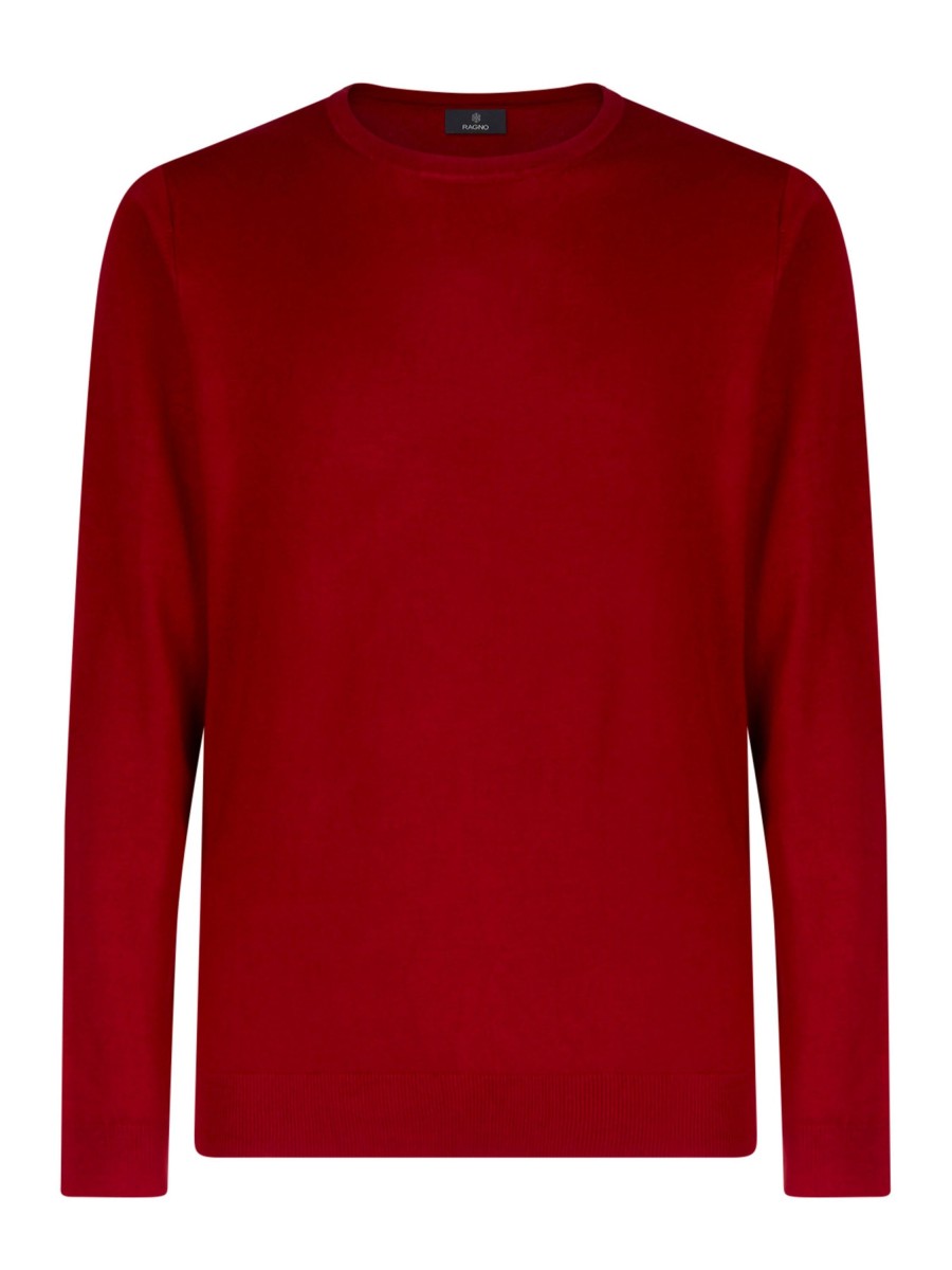 Pullover | Ragno Pull Girocollo In Filato Winter Basic - Tibetan Red