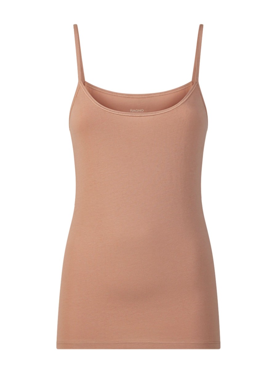 Top E Magliette | Ragno Beyoutiful - Top In Cotone Elasticizzato Extra Fine - Nougat