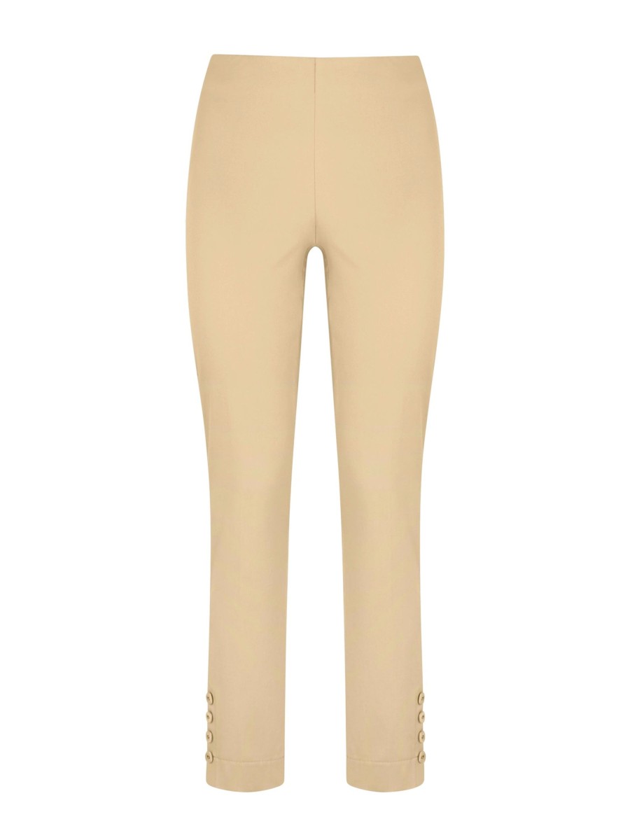 Pantaloni Capri | Ragno Pantalone Capri In Satin Power - Irish Cream