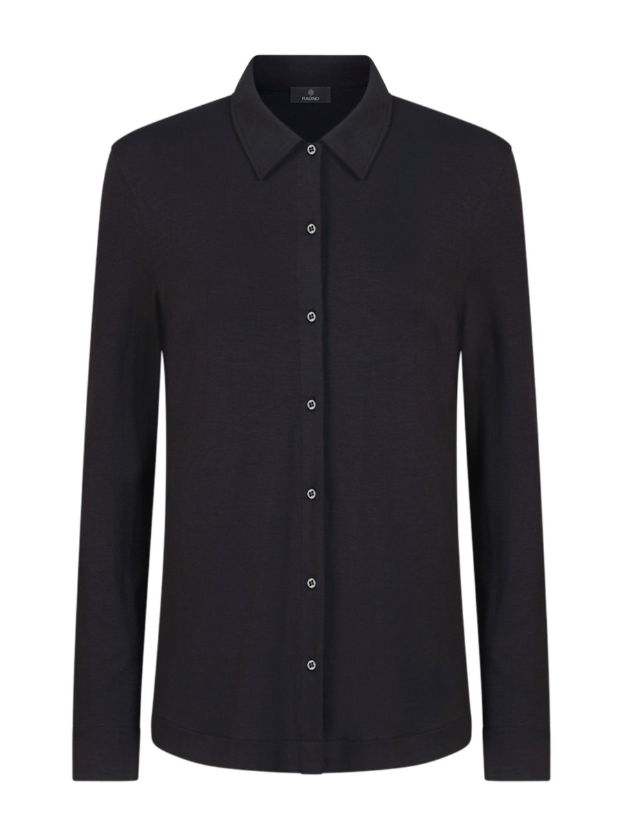 Camicie | Ragno Camicia In Micromodal - Nero