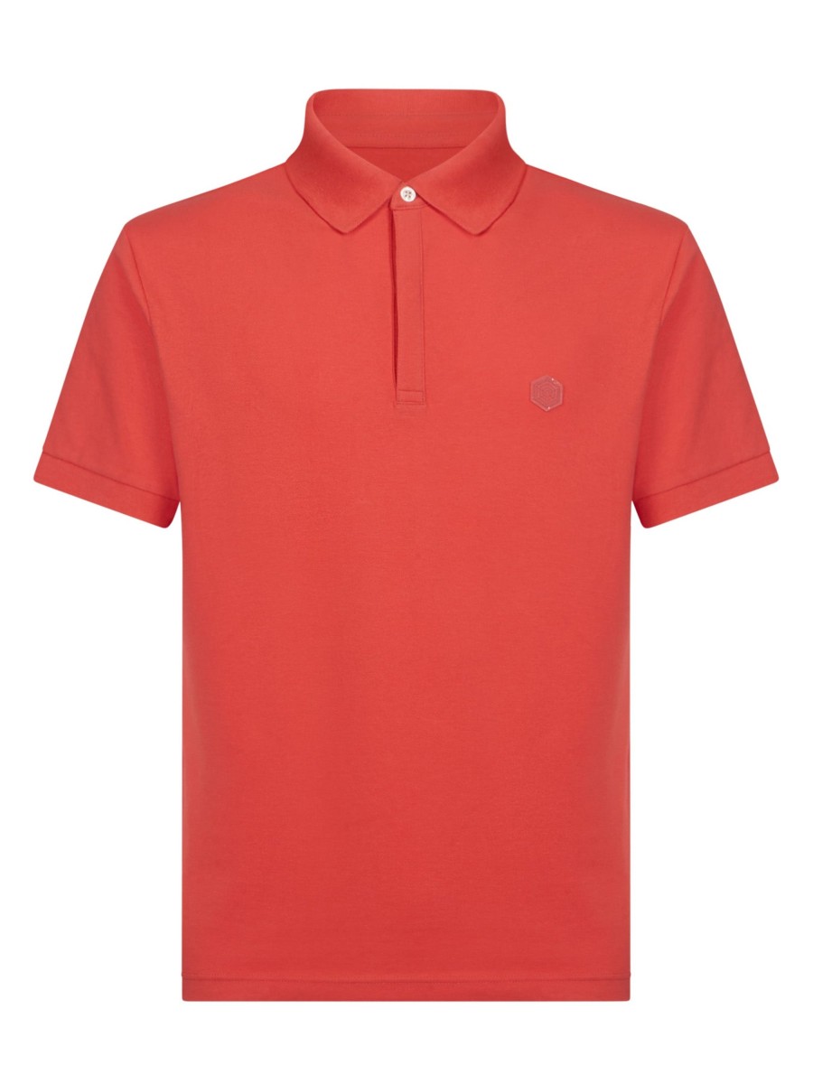 Polo | Ragno Polo In Eco Cotton Piquet Stretch - Cayenne