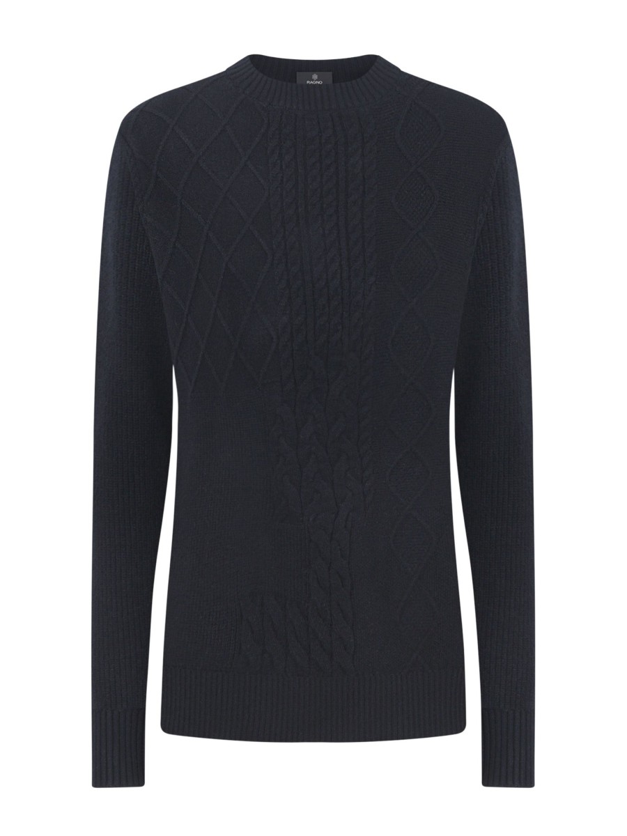 Pullover | Ragno Maglia Girocollo In Filato Super Soft - Nero