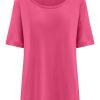 Magliette E T-Shirt | Ragno T-Shirt Girocollo A Manica Corta In Misto Viscosa - Hot Pink