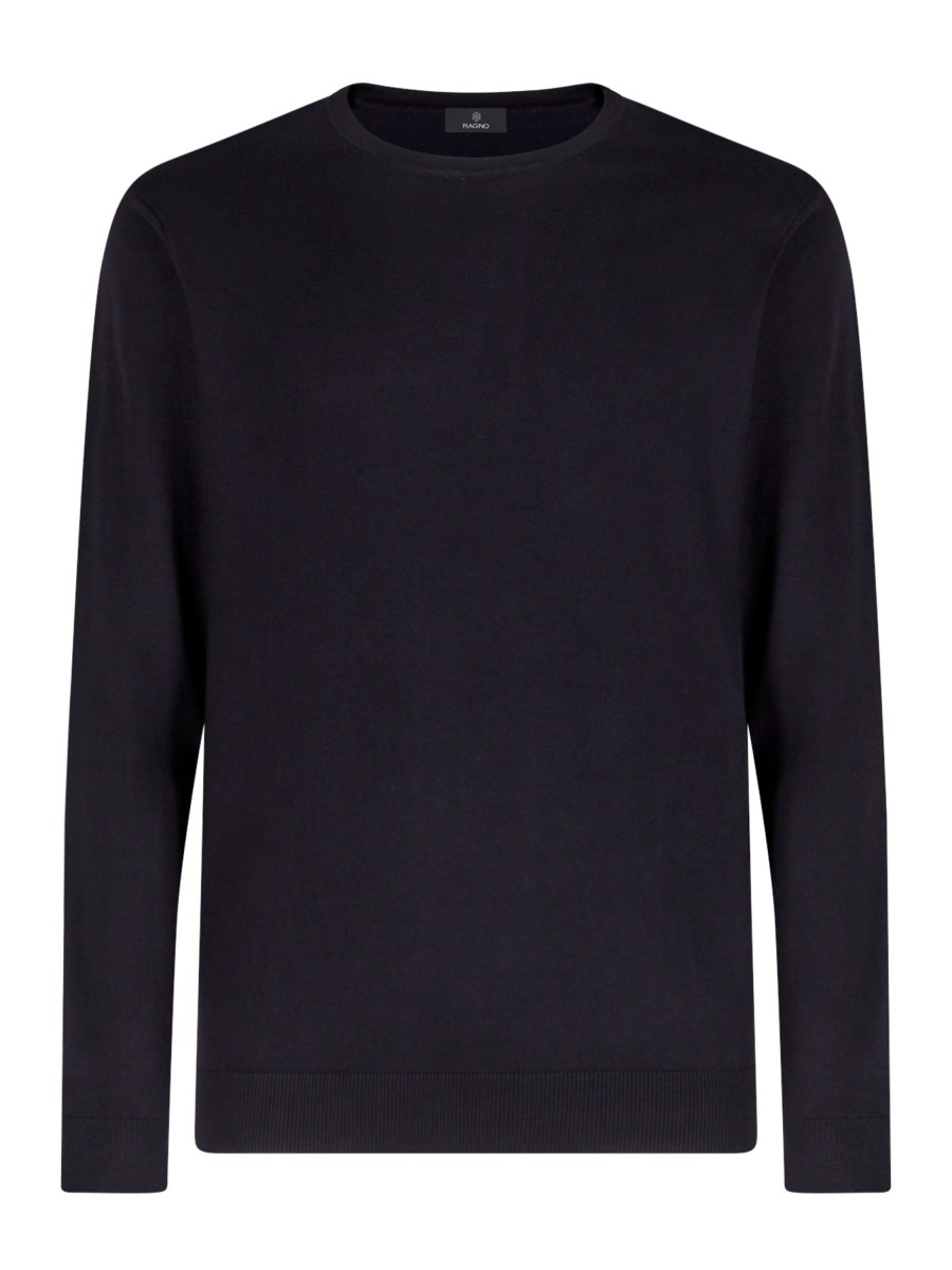 Pullover | Ragno Pull Girocollo In Filato Winter Basic - Bleu