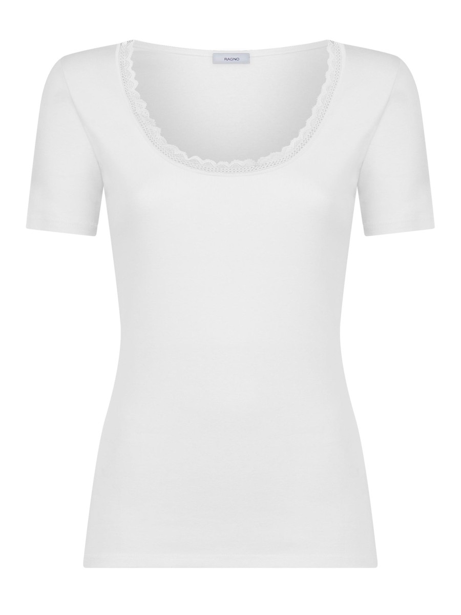 Top E Magliette | Ragno Thermo Cotton -Maglietta Girocollo In Caldo Cotone - Bianco