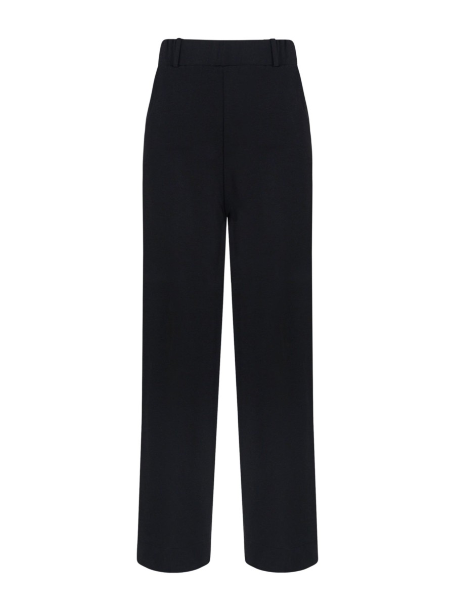 Tailleur Giacca E Pantaloni | Ragno Pantalone Ampio Alla Caviglia Con Tasche In Compact Light - Nero