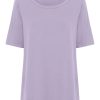 Magliette E T-Shirt | Ragno T-Shirt Girocollo A Manica Corta In Misto Viscosa - Orchid Petal