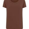 Magliette E T-Shirt | Ragno Maglietta A Manica Corta In Viscosa Summer - Cappuccino