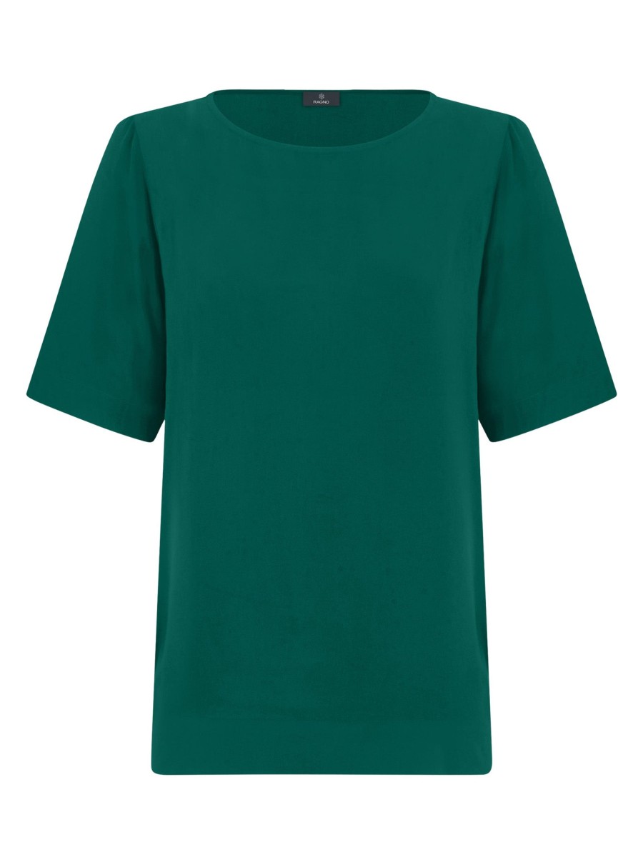 Bluse | Ragno Blusa A Manica Corta In Ecoseta - Aventurine