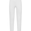 Pantaloni Capri | Ragno Pantalone A Sigaretta In Satin Power - Bianco