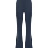 Pantaloni | Ragno Pantalone Flare In Jersey Di Viscosa Crepe - Bleu